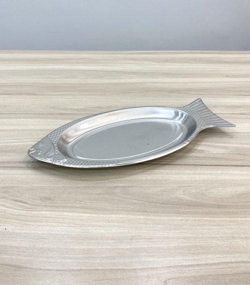 Dĩa cá inox trắng 35cm