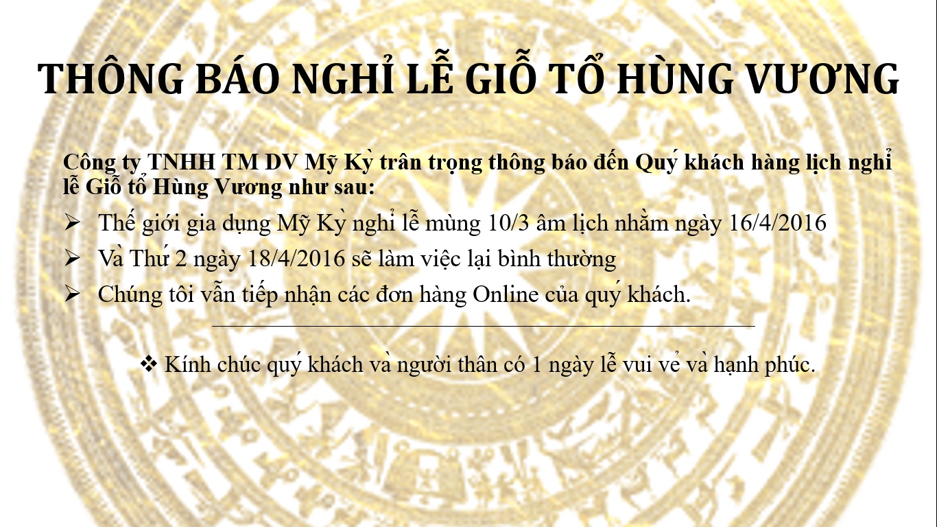 THÔNG BÁO NGHỈ LỄ GIỖ TỔ HÙNG VƯƠNG