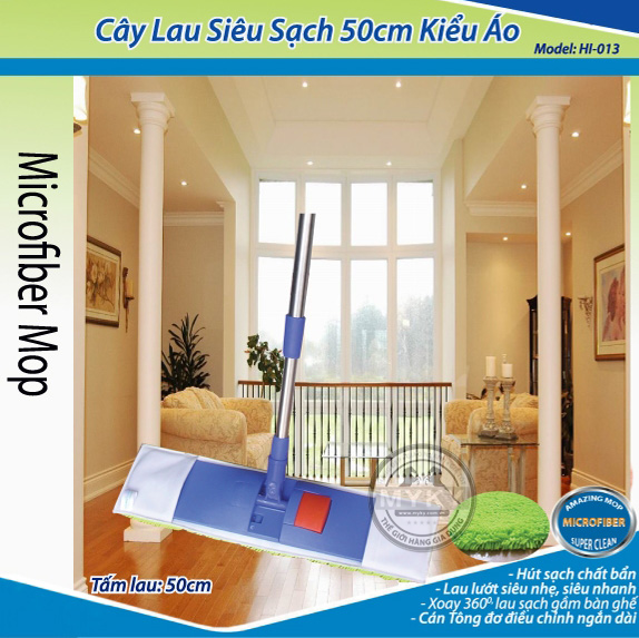 Cây lau nhà siêu sạch kiểu áo 50 cm Home