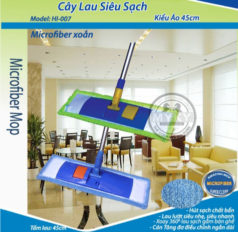 Cây lau nhà siêu sạch kiểu áo 45 cm Home