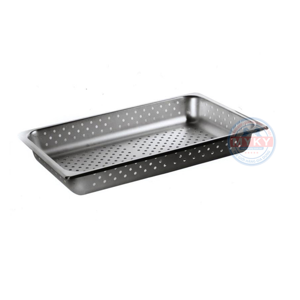 Khay inox đục lỗ 1/1 - 150mm