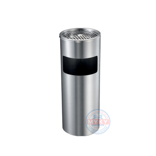 Thùng rác Inox tròn A35-A (trắng)