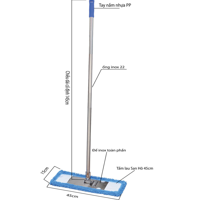 Tấm lau nhà siêu sạch kiểu Áo 40cm - Mịn