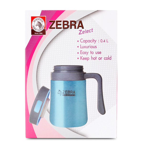 Bình giữ nhiệt Amethyst có quai Zebra Zelect 112997 - 400ml