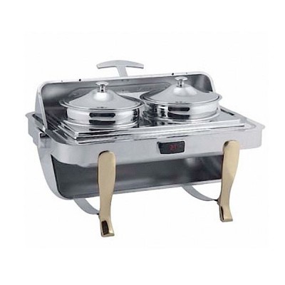 BUFFET TRÒN CHÂN VÀNG ( NẮP PC) DÙNG ĐIỆN-DSK61181